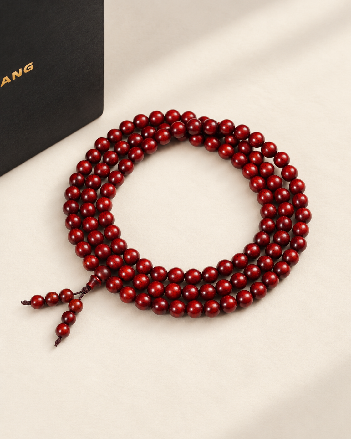 Zitan Strand, 108 Round Beads — another angle