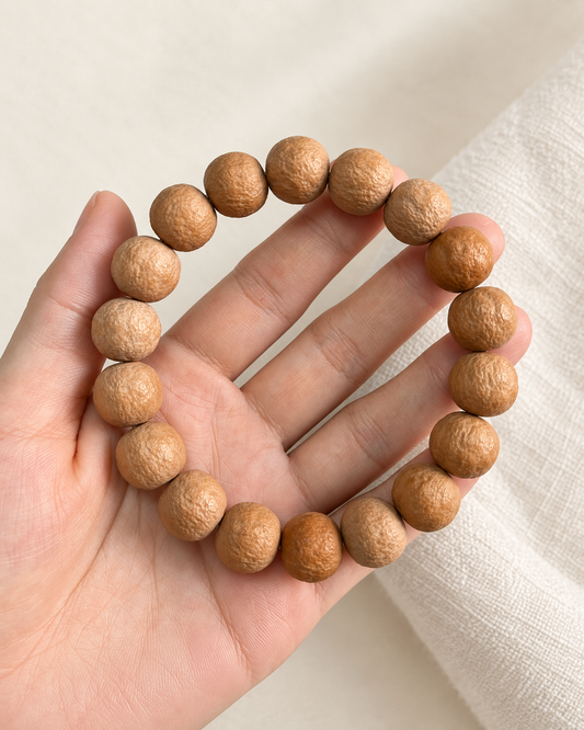Walnut Bead Bracelet, Small Rounded Forms
