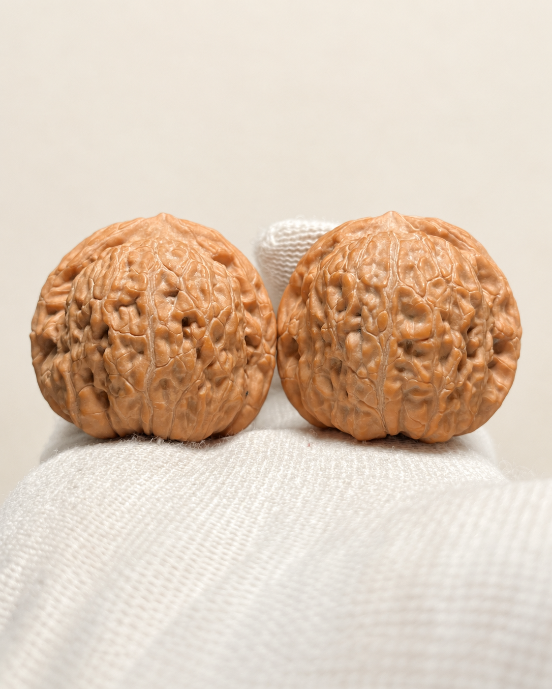 Walnut Pair, Broad Flat Base