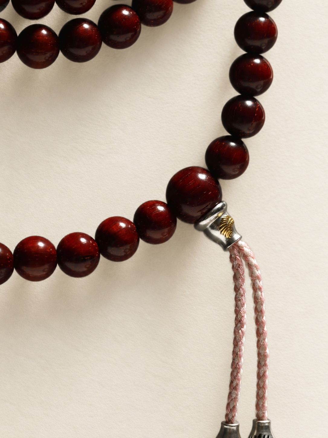Zitan Long Strand, 6 mm Round Beads — detail view