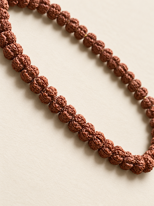 Rudraksha Bracelet, Small Fine-Ridged Beads — another angle