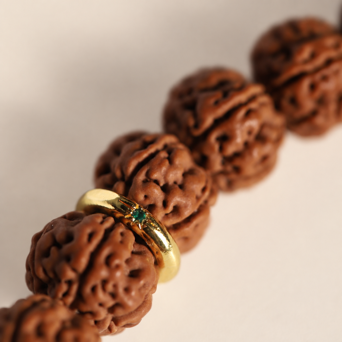 Rudraksha Strand, Small Dense Beads — detail view