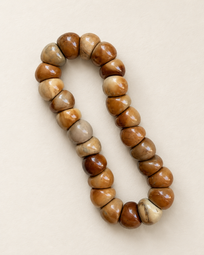 Kuke bracelet showing natural variation between individual beads